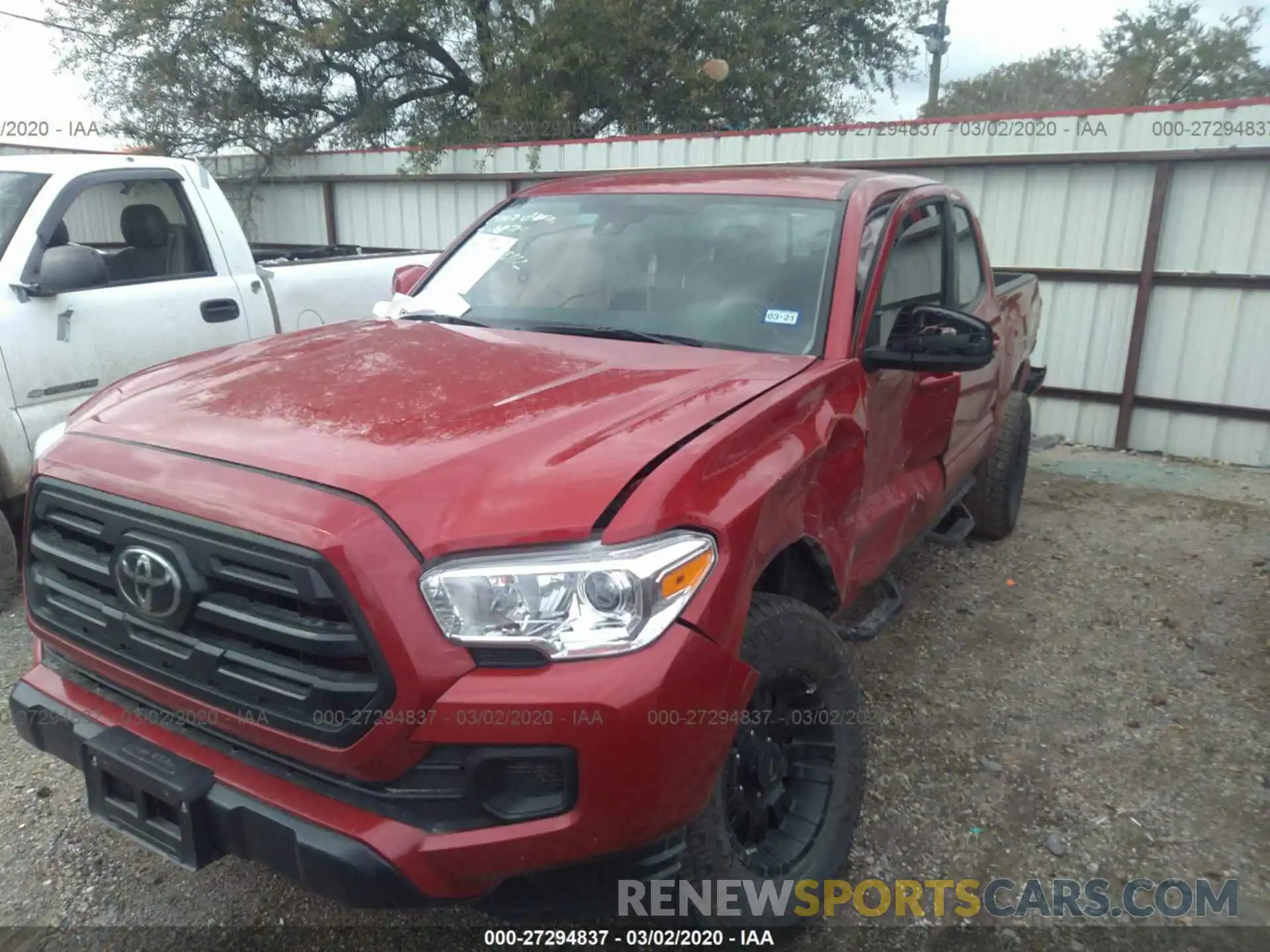 2 Photograph of a damaged car 5TFAX5GN7KX137252 TOYOTA TACOMA 2019