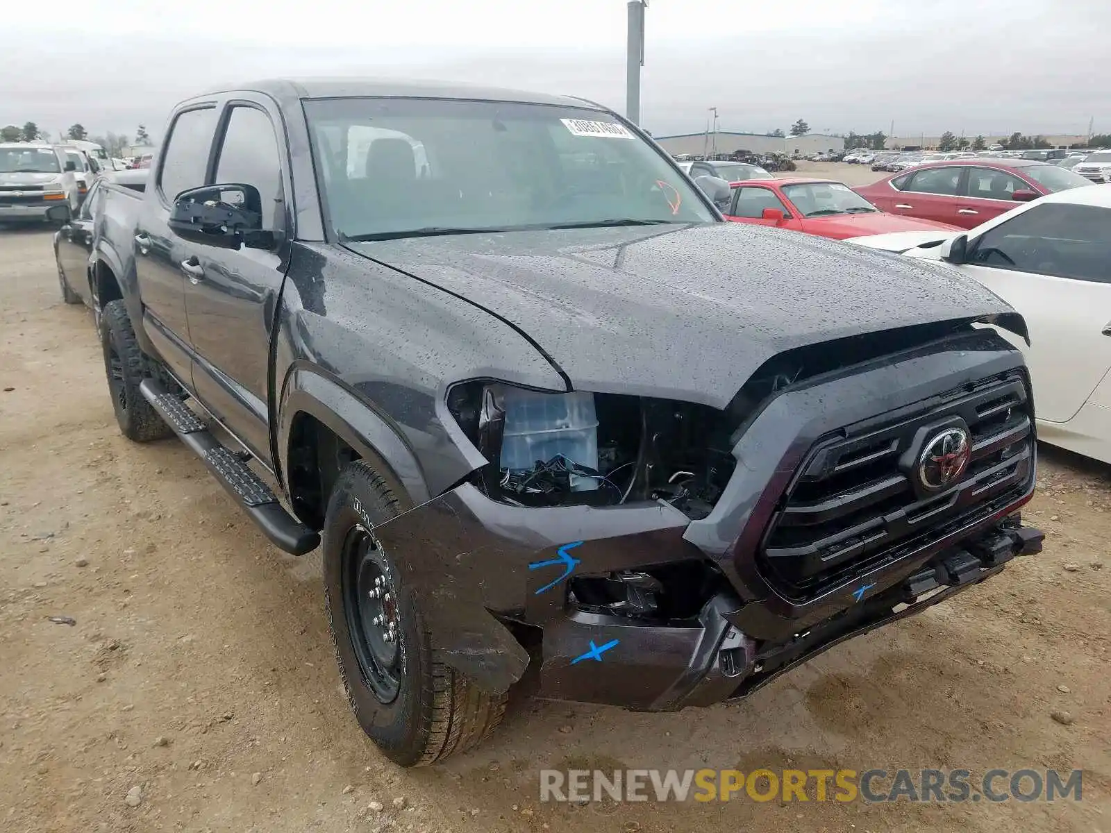 1 Photograph of a damaged car 5TFAX5GN7KX141530 TOYOTA TACOMA 2019