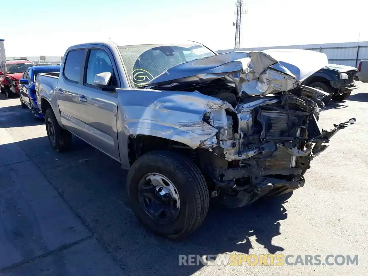 1 Photograph of a damaged car 5TFAX5GN7KX148896 TOYOTA TACOMA 2019