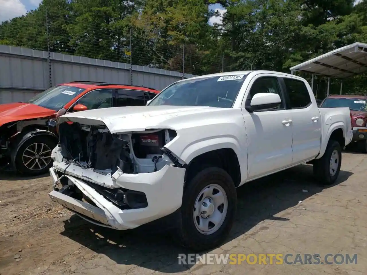 2 Photograph of a damaged car 5TFAX5GN8KX132609 TOYOTA TACOMA 2019