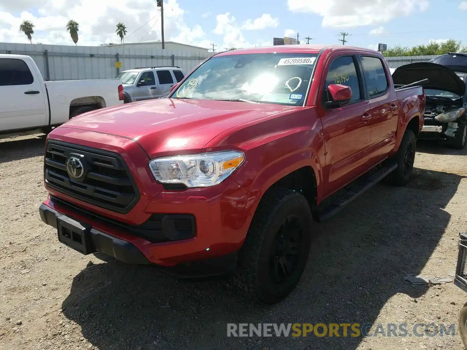 2 Photograph of a damaged car 5TFAX5GN8KX134845 TOYOTA TACOMA 2019