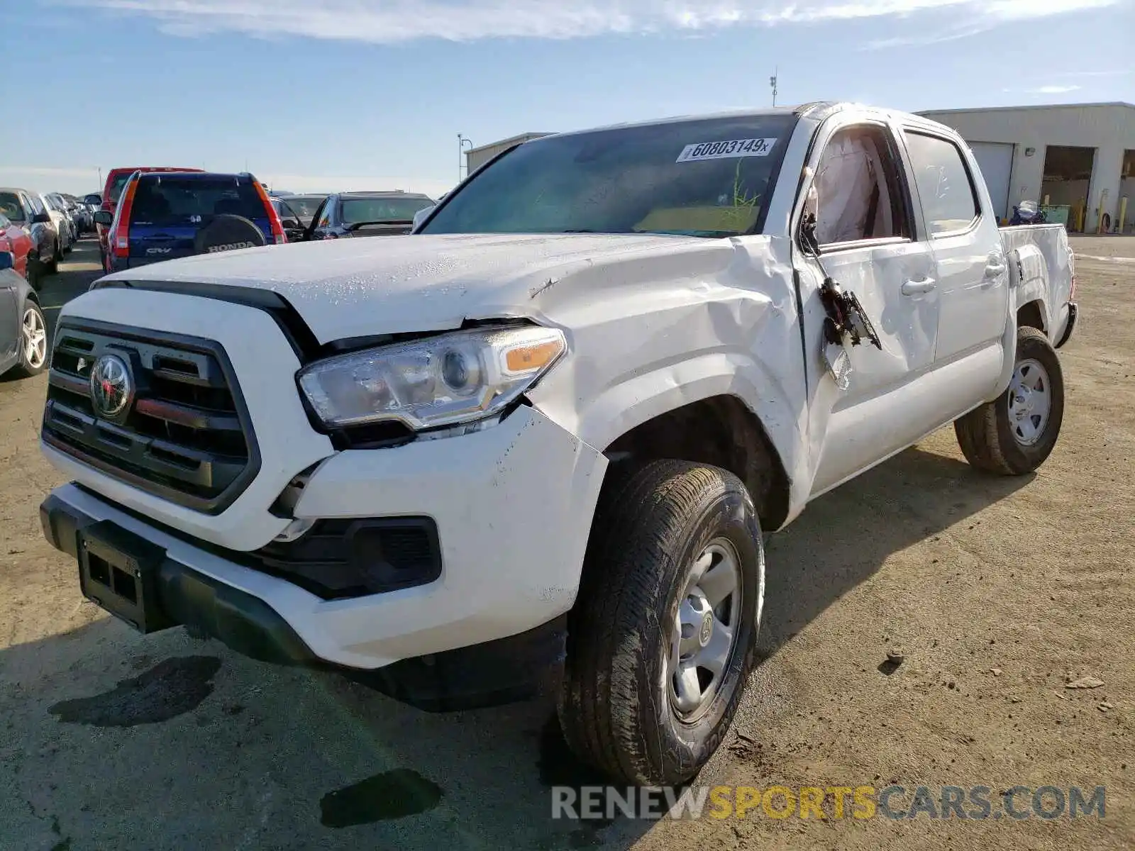 2 Photograph of a damaged car 5TFAX5GN8KX138474 TOYOTA TACOMA 2019