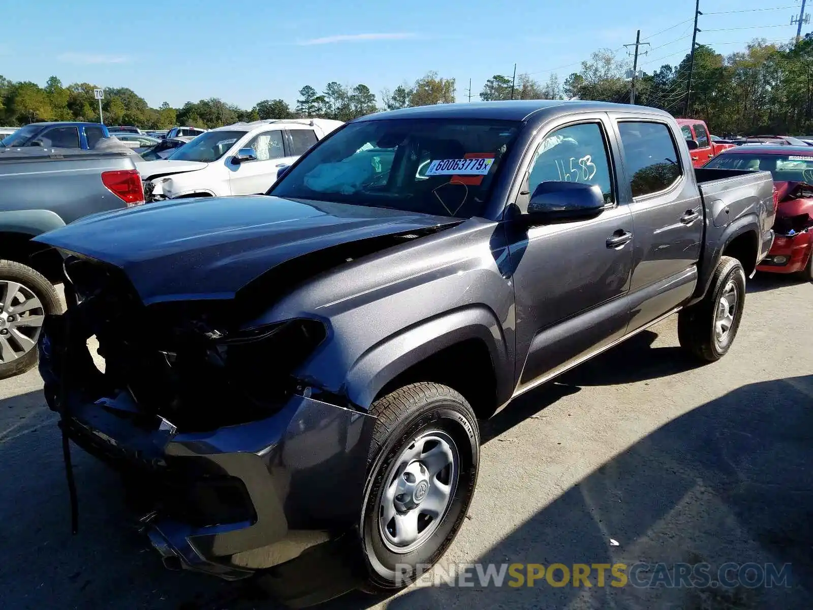 2 Photograph of a damaged car 5TFAX5GN8KX140855 TOYOTA TACOMA 2019