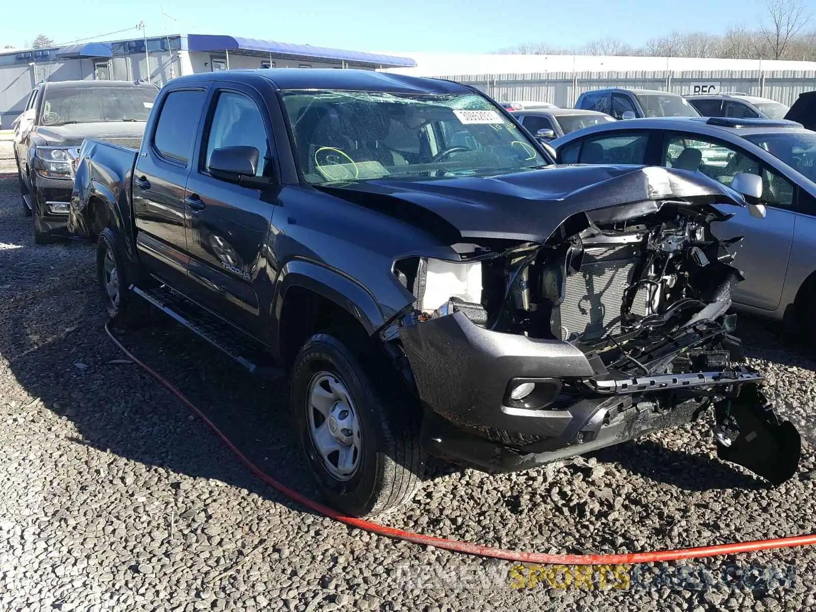 1 Photograph of a damaged car 5TFAX5GN8KX145585 TOYOTA TACOMA 2019