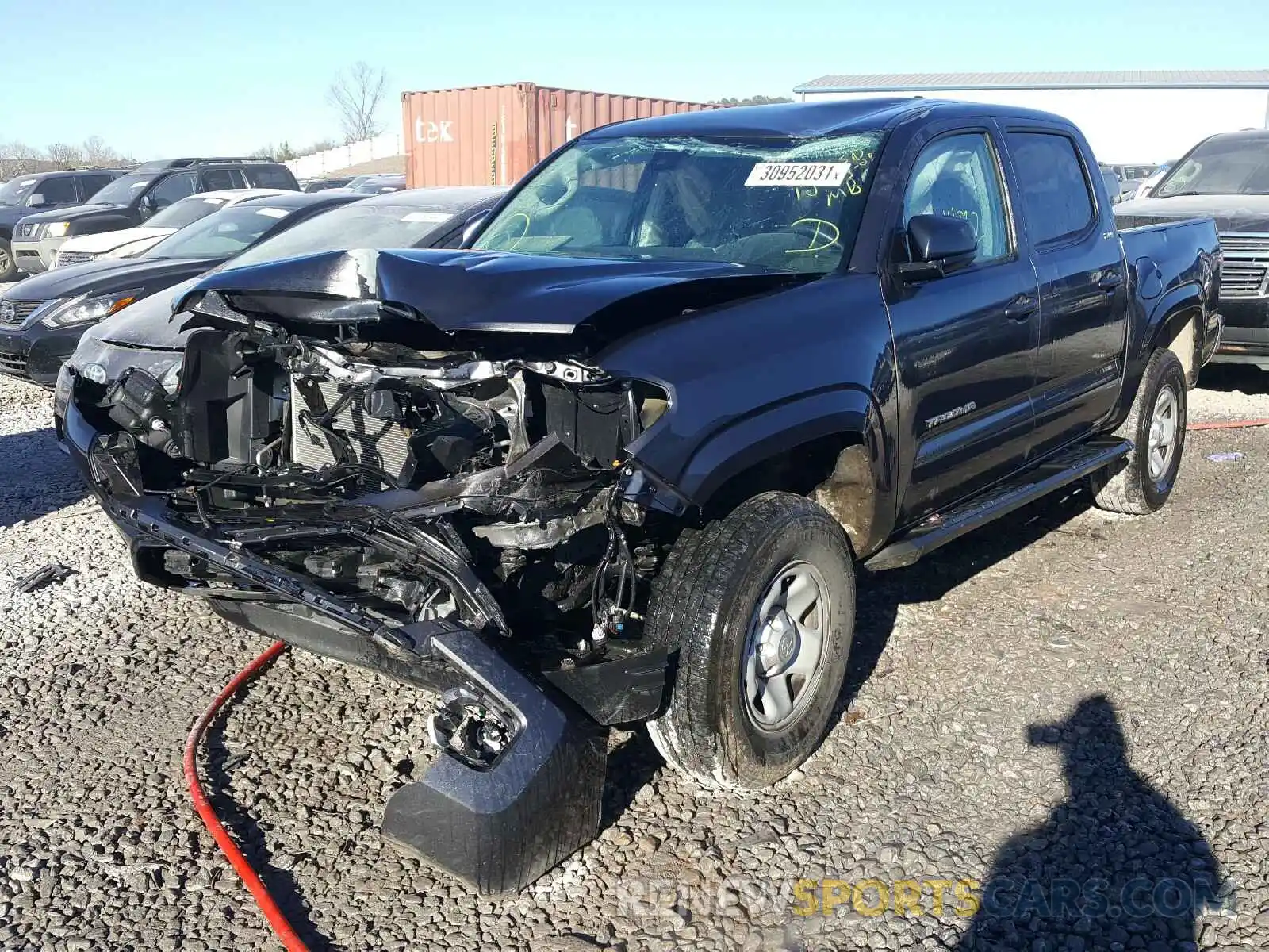 2 Photograph of a damaged car 5TFAX5GN8KX145585 TOYOTA TACOMA 2019