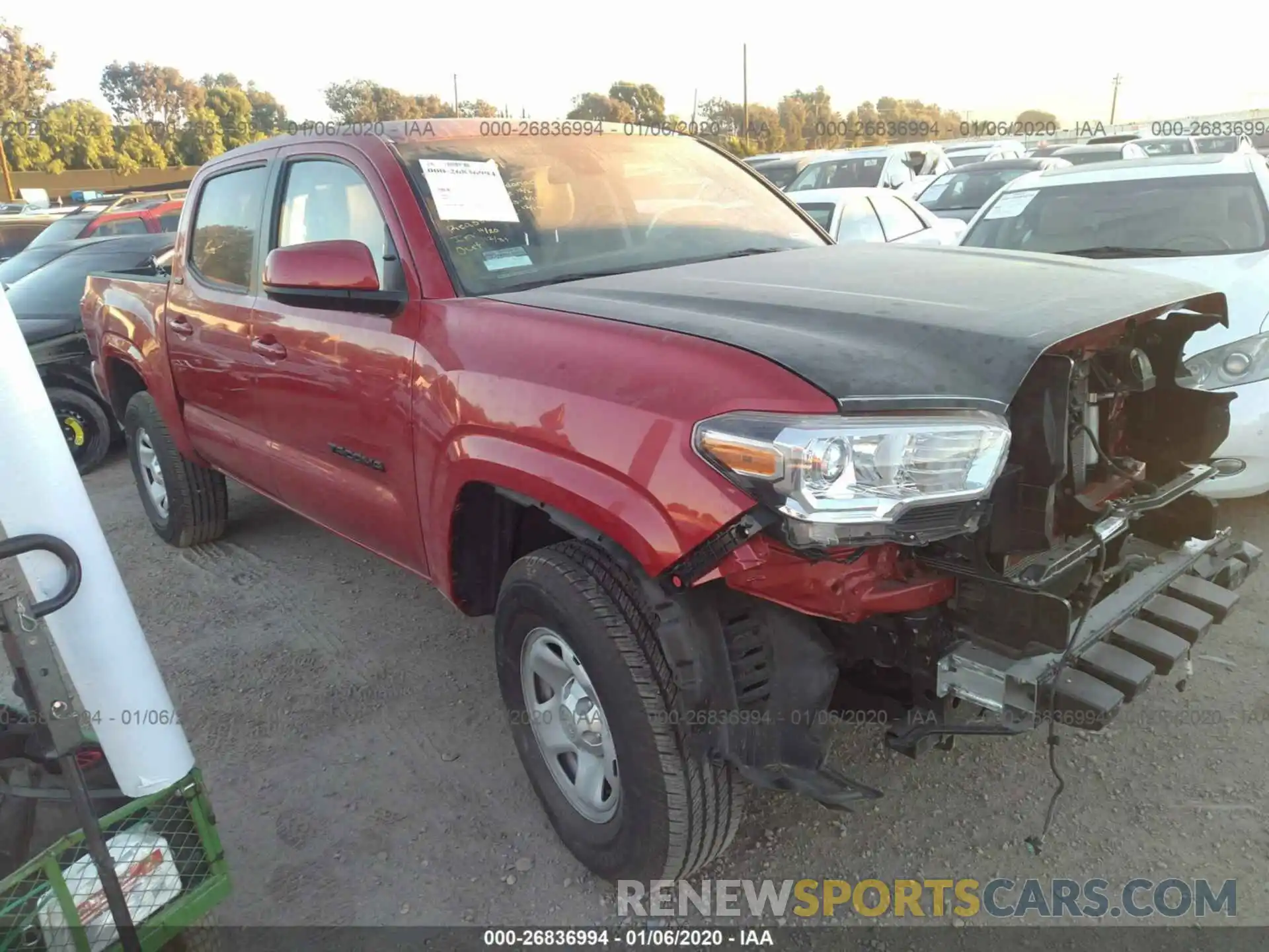 1 Photograph of a damaged car 5TFAX5GN8KX155842 TOYOTA TACOMA 2019