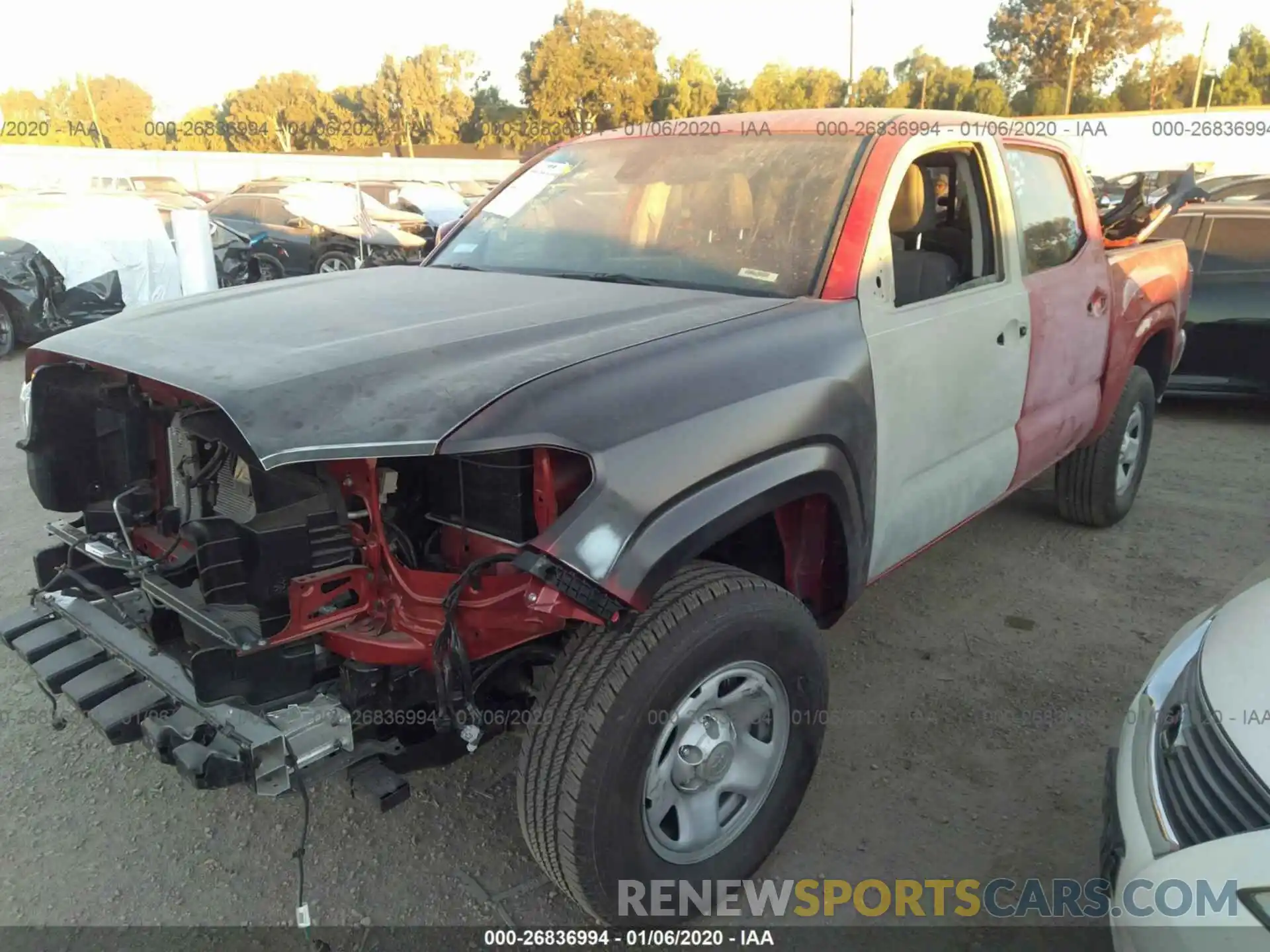 2 Photograph of a damaged car 5TFAX5GN8KX155842 TOYOTA TACOMA 2019