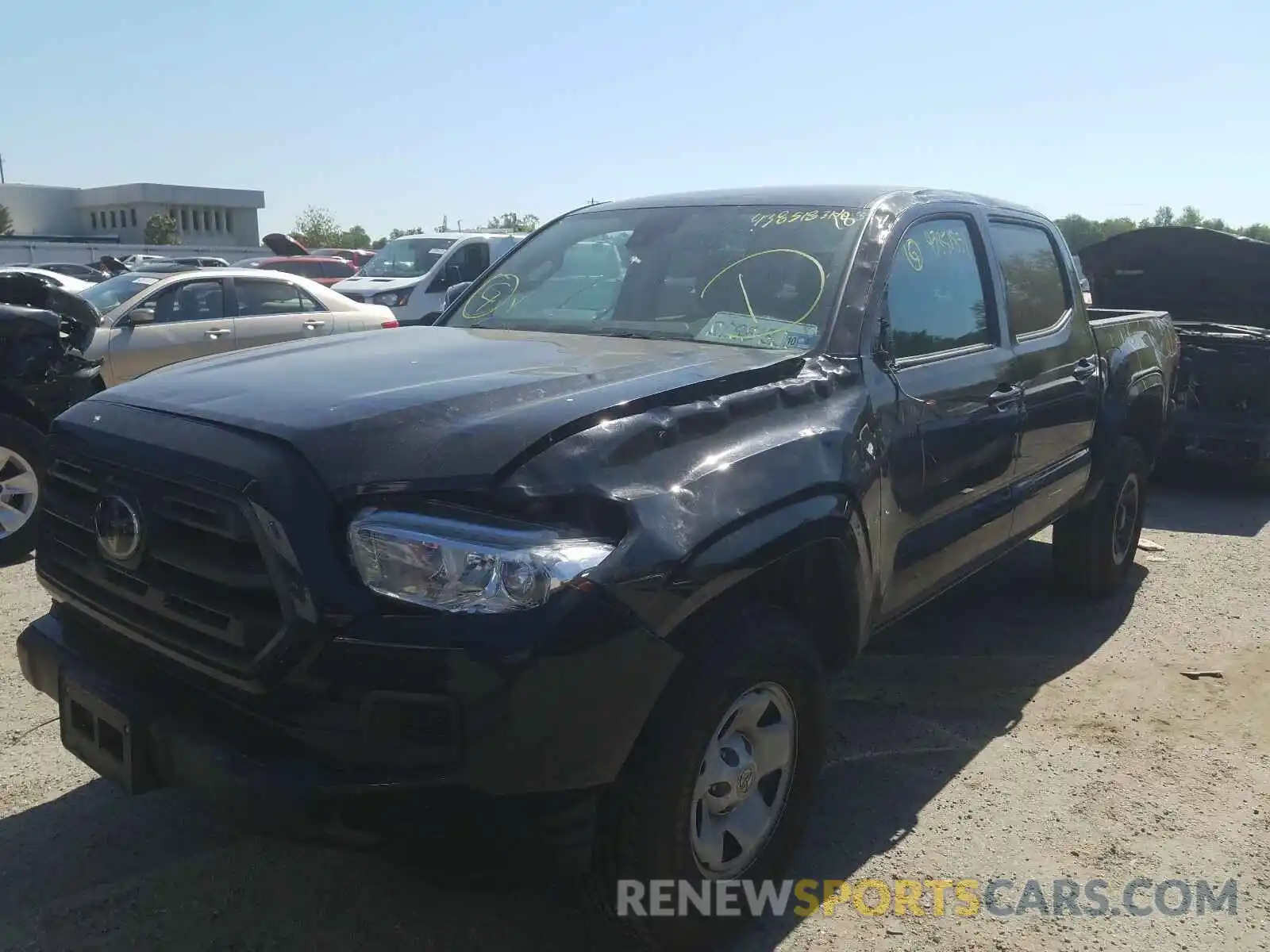 2 Photograph of a damaged car 5TFAX5GN8KX161947 TOYOTA TACOMA 2019