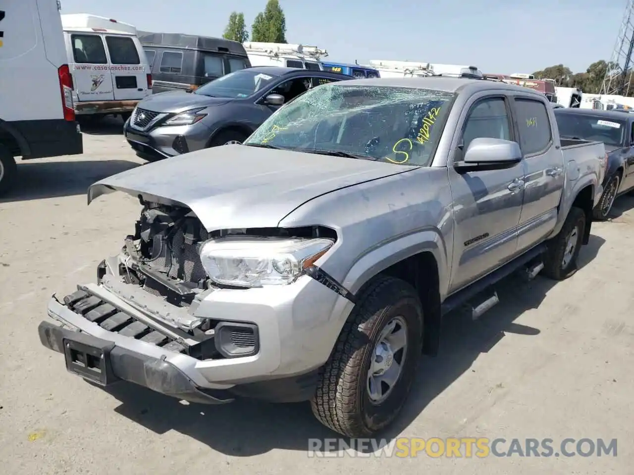 2 Photograph of a damaged car 5TFAX5GN8KX165190 TOYOTA TACOMA 2019