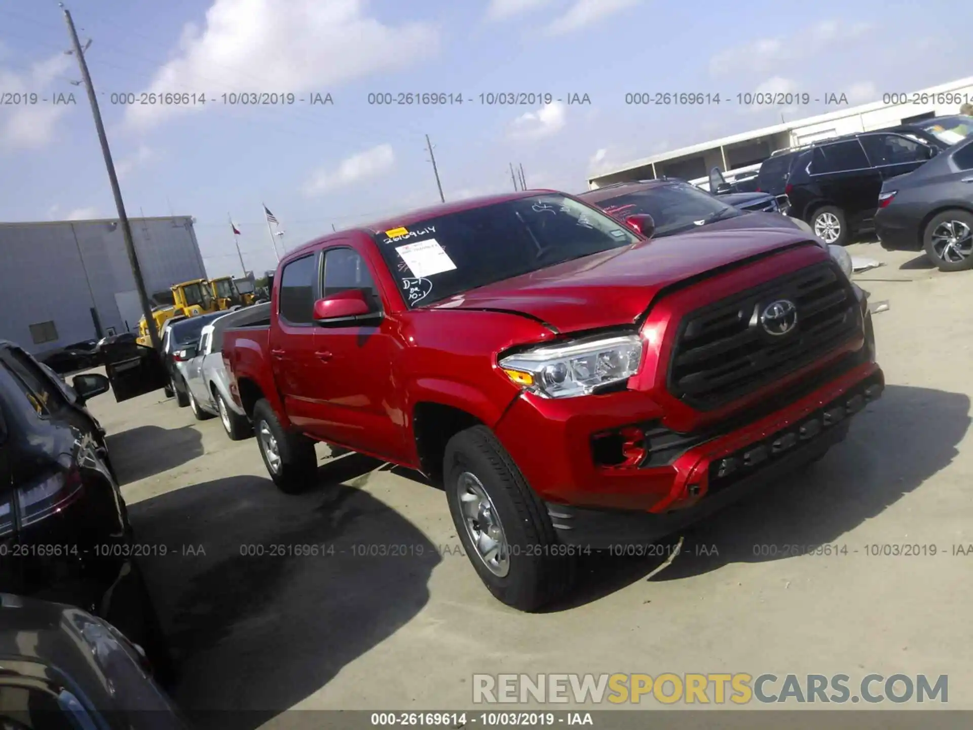 1 Photograph of a damaged car 5TFAX5GN9KX136488 TOYOTA TACOMA 2019