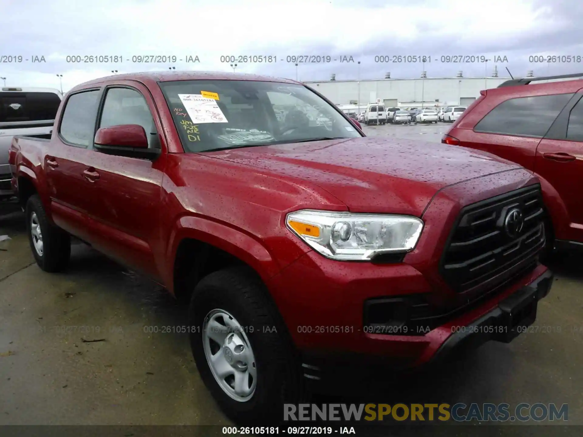 1 Photograph of a damaged car 5TFAX5GNXKX135012 TOYOTA TACOMA 2019