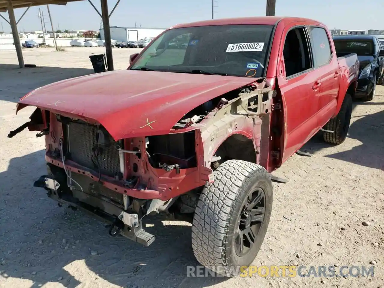 2 Photograph of a damaged car 5TFAX5GNXKX156488 TOYOTA TACOMA 2019