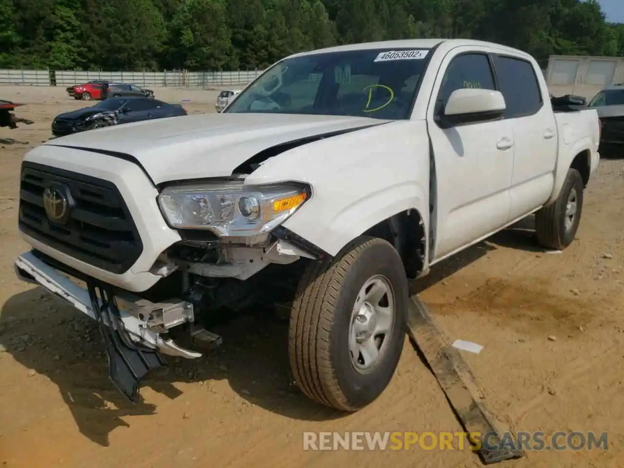 2 Photograph of a damaged car 5TFAX5GNXKX158760 TOYOTA TACOMA 2019