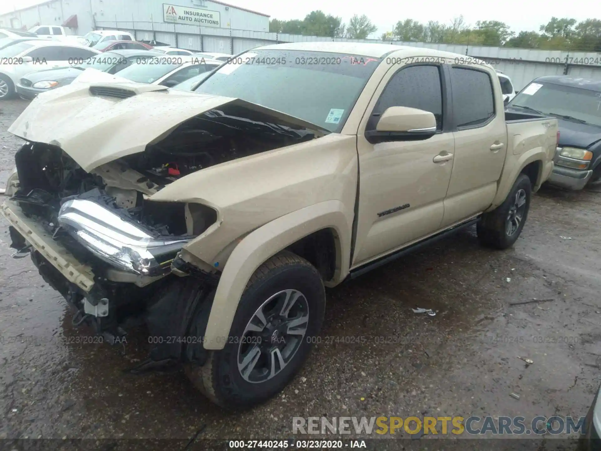 2 Photograph of a damaged car 5TFAZ5CN1KX083768 TOYOTA TACOMA 2019