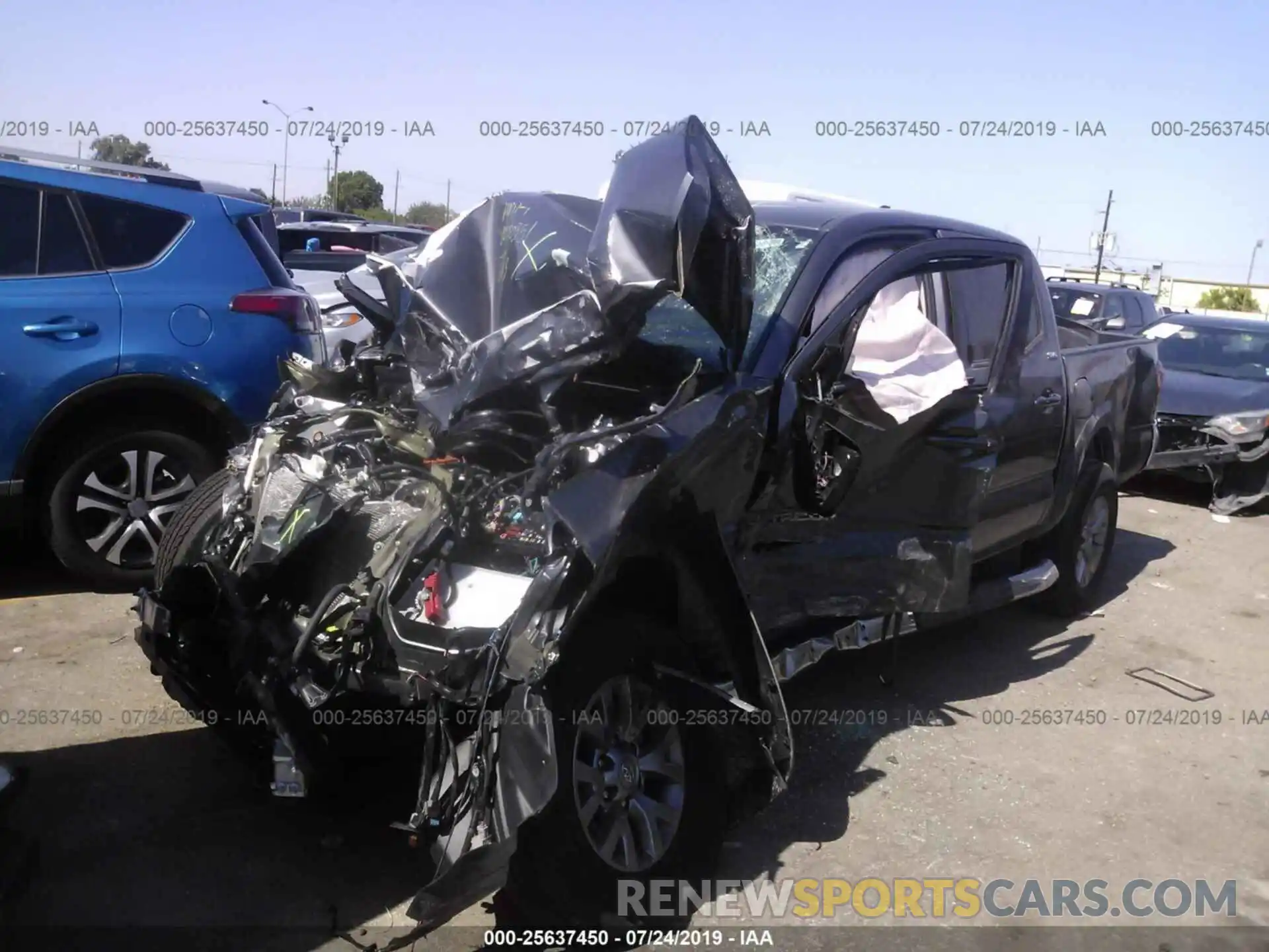 2 Photograph of a damaged car 5TFAZ5CN2KX078966 TOYOTA TACOMA 2019