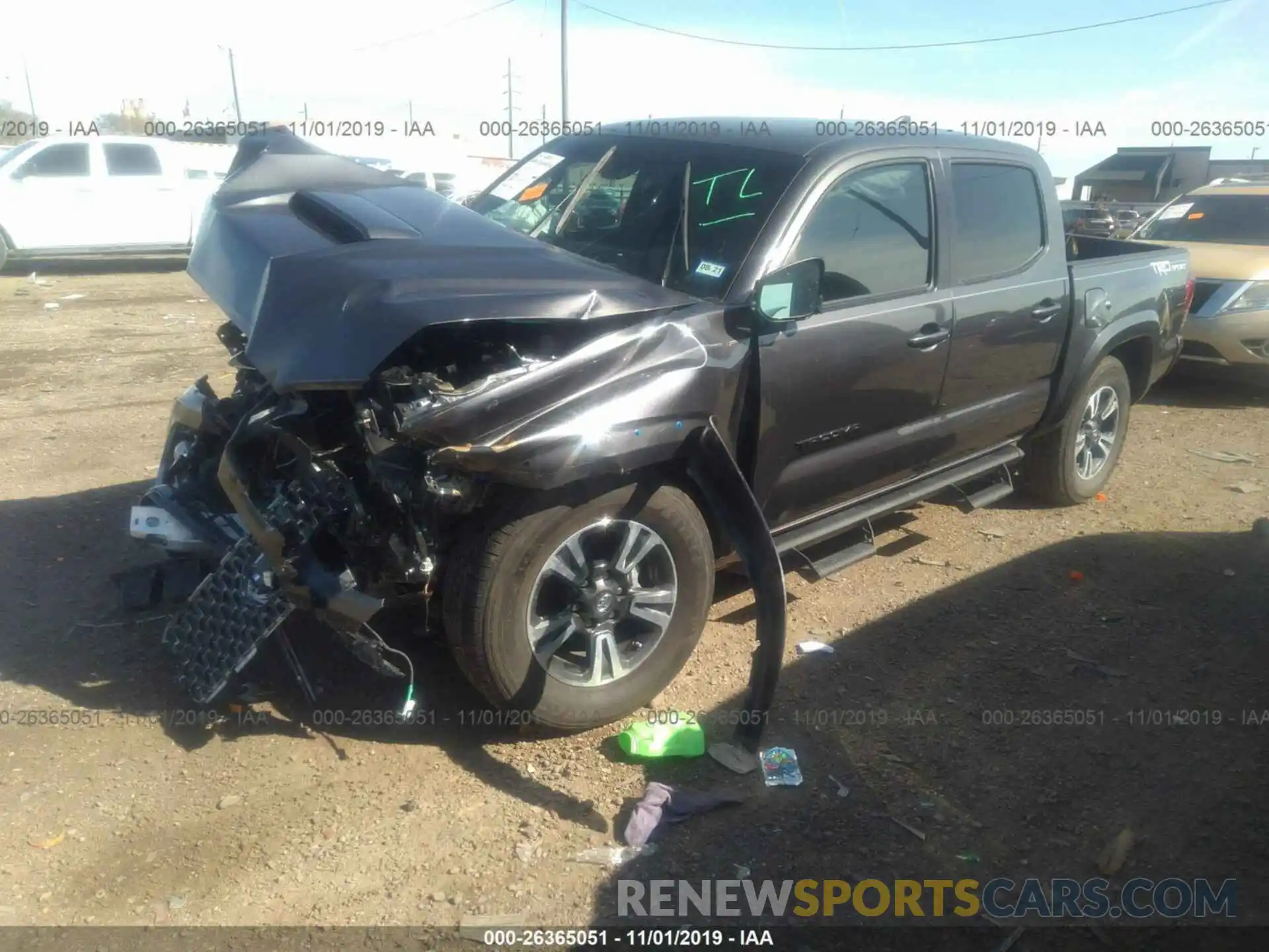 2 Photograph of a damaged car 5TFAZ5CN2KX086081 TOYOTA TACOMA 2019