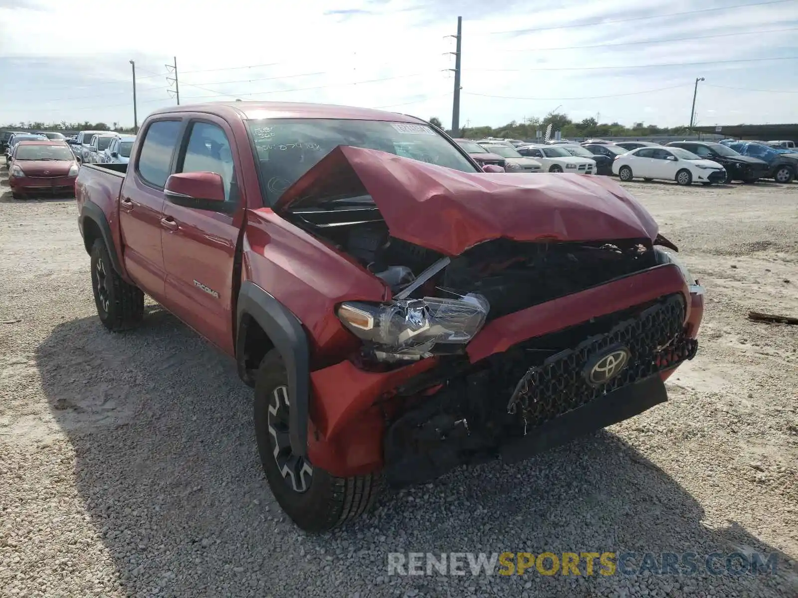 1 Photograph of a damaged car 5TFAZ5CN3KX074148 TOYOTA TACOMA 2019