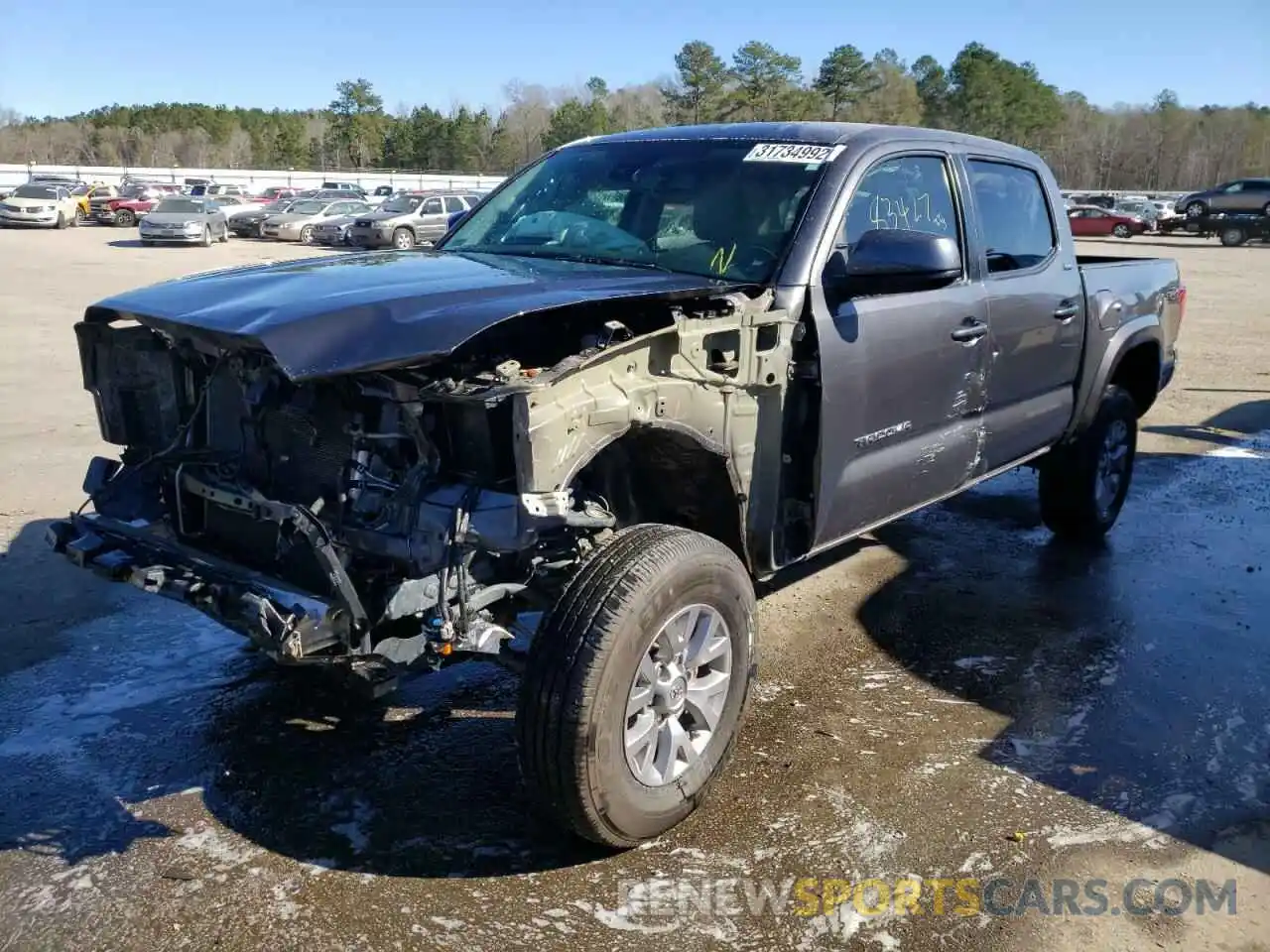 2 Photograph of a damaged car 5TFAZ5CN5KX076869 TOYOTA TACOMA 2019