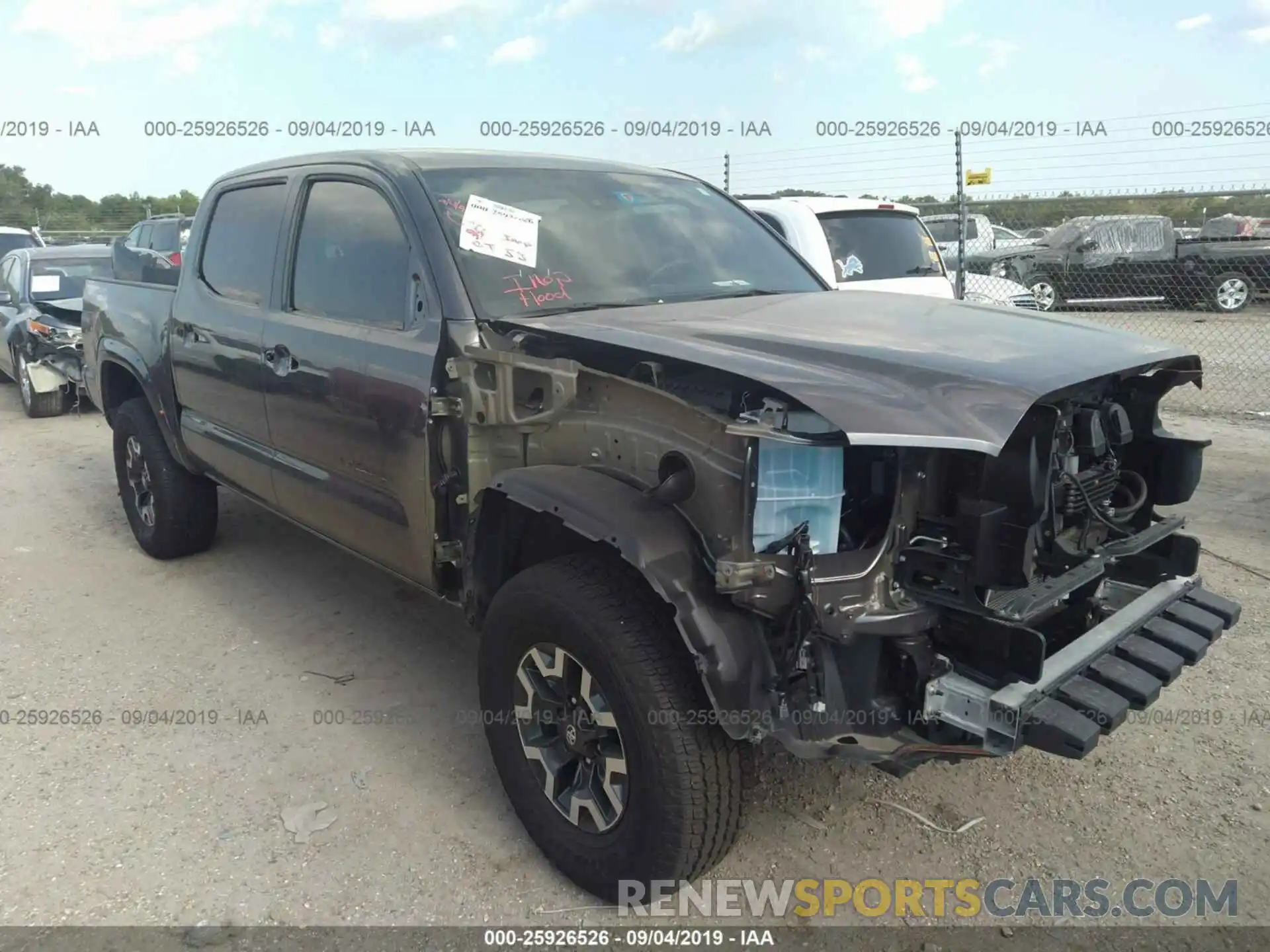 1 Photograph of a damaged car 5TFAZ5CN6KX077853 TOYOTA TACOMA 2019