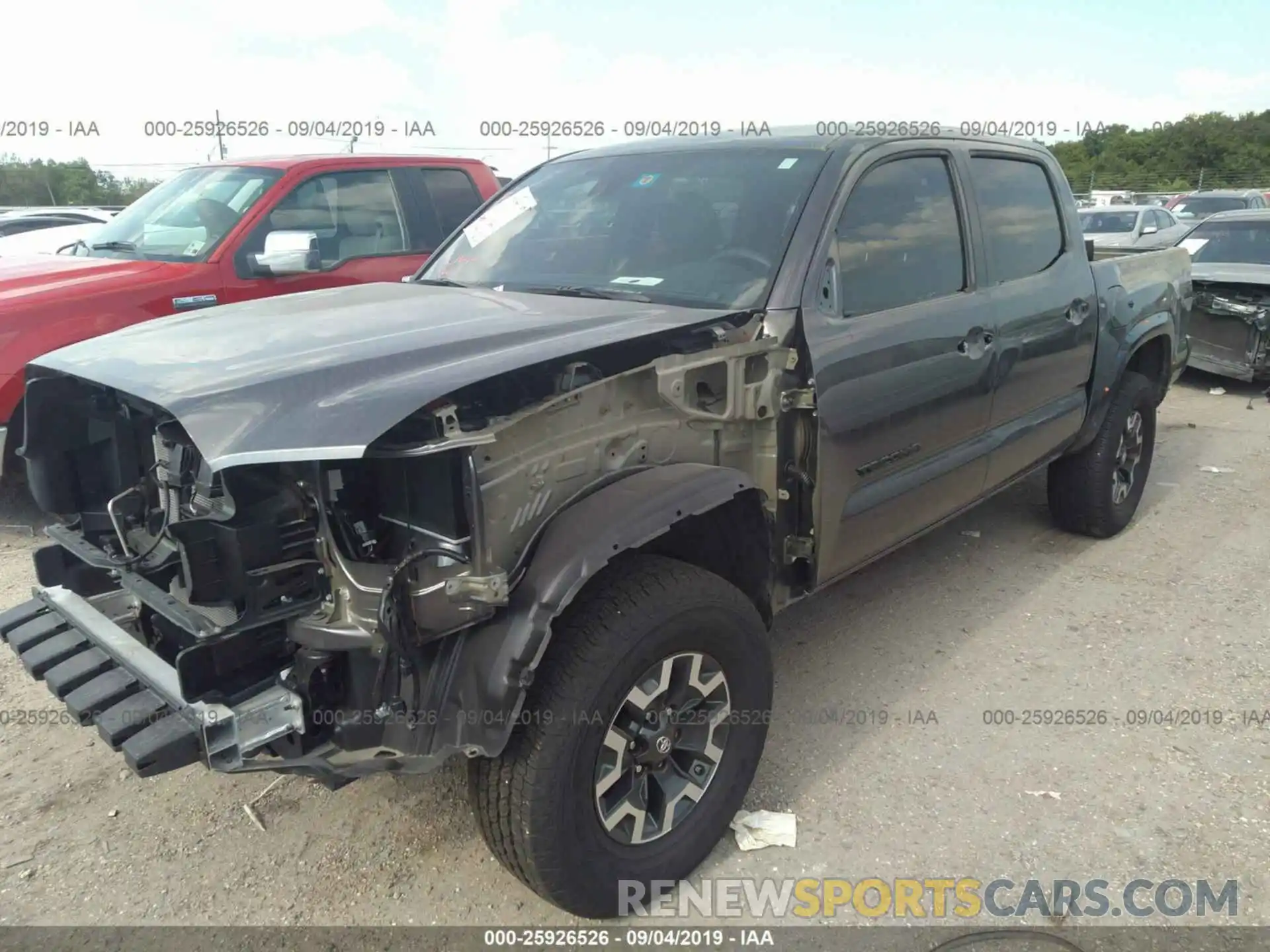 2 Photograph of a damaged car 5TFAZ5CN6KX077853 TOYOTA TACOMA 2019