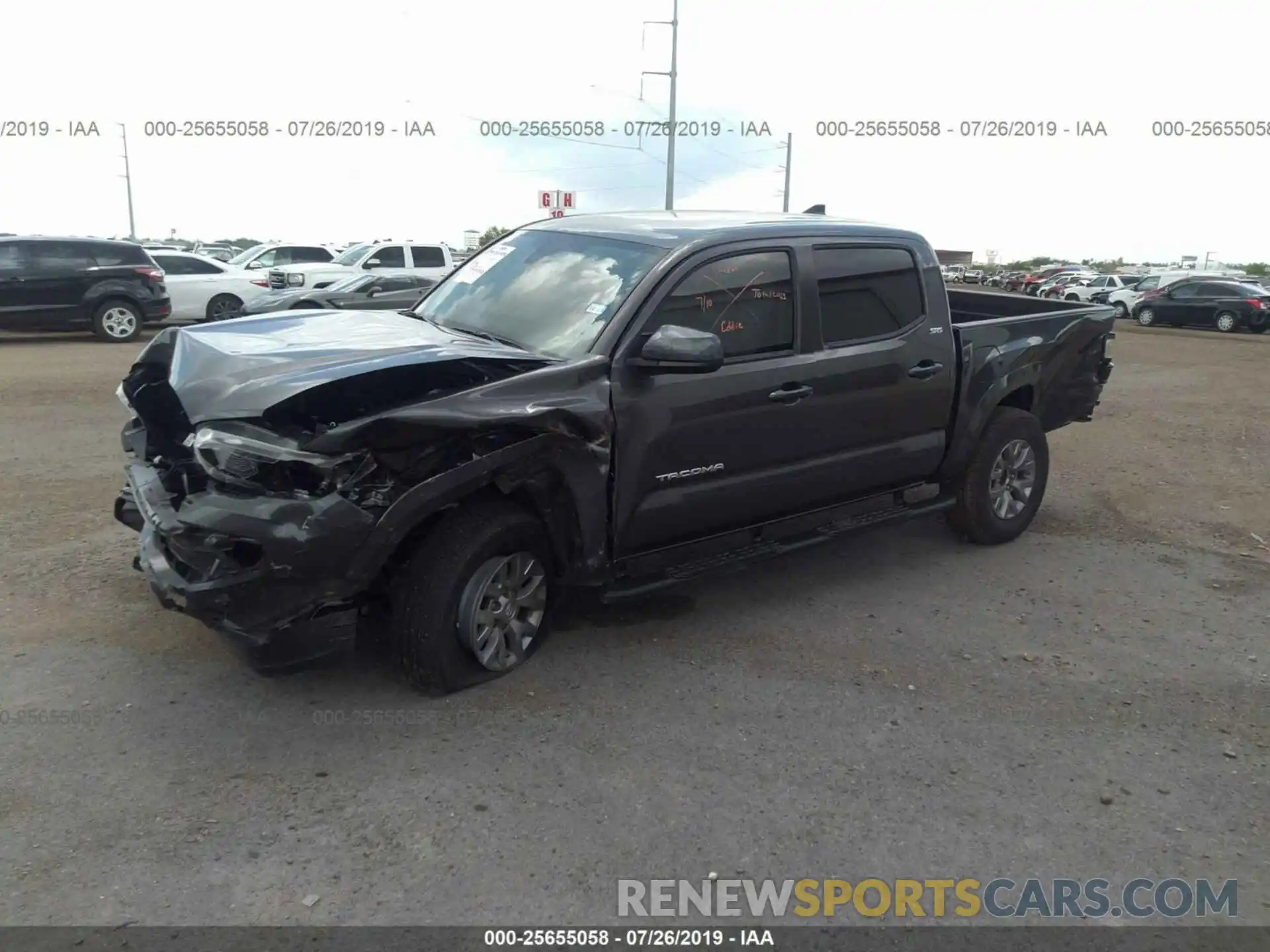 2 Photograph of a damaged car 5TFAZ5CN8KX073108 TOYOTA TACOMA 2019