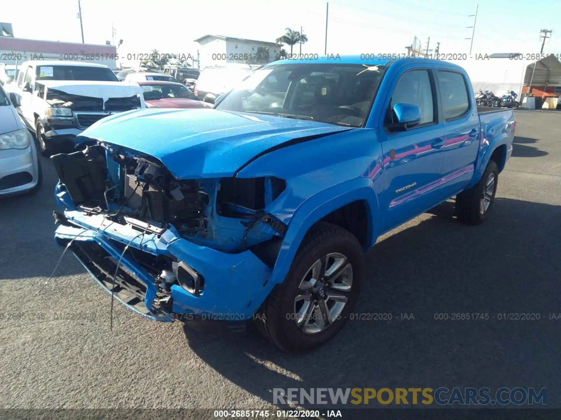 2 Photograph of a damaged car 5TFAZ5CN8KX080768 TOYOTA TACOMA 2019