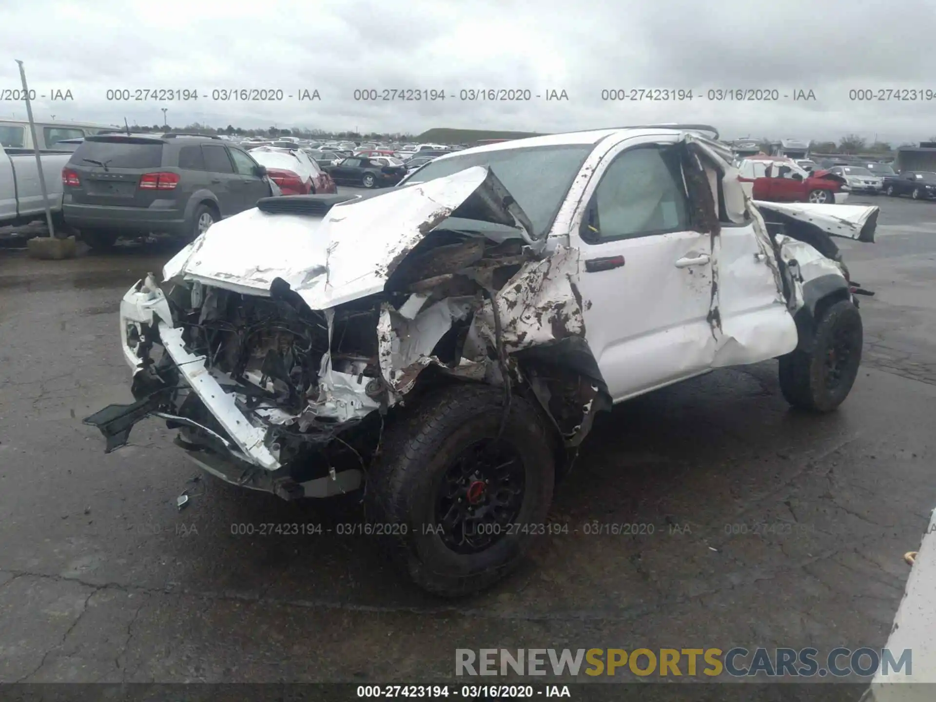 2 Photograph of a damaged car 5TFCZ5AN0KX202387 TOYOTA TACOMA 2019