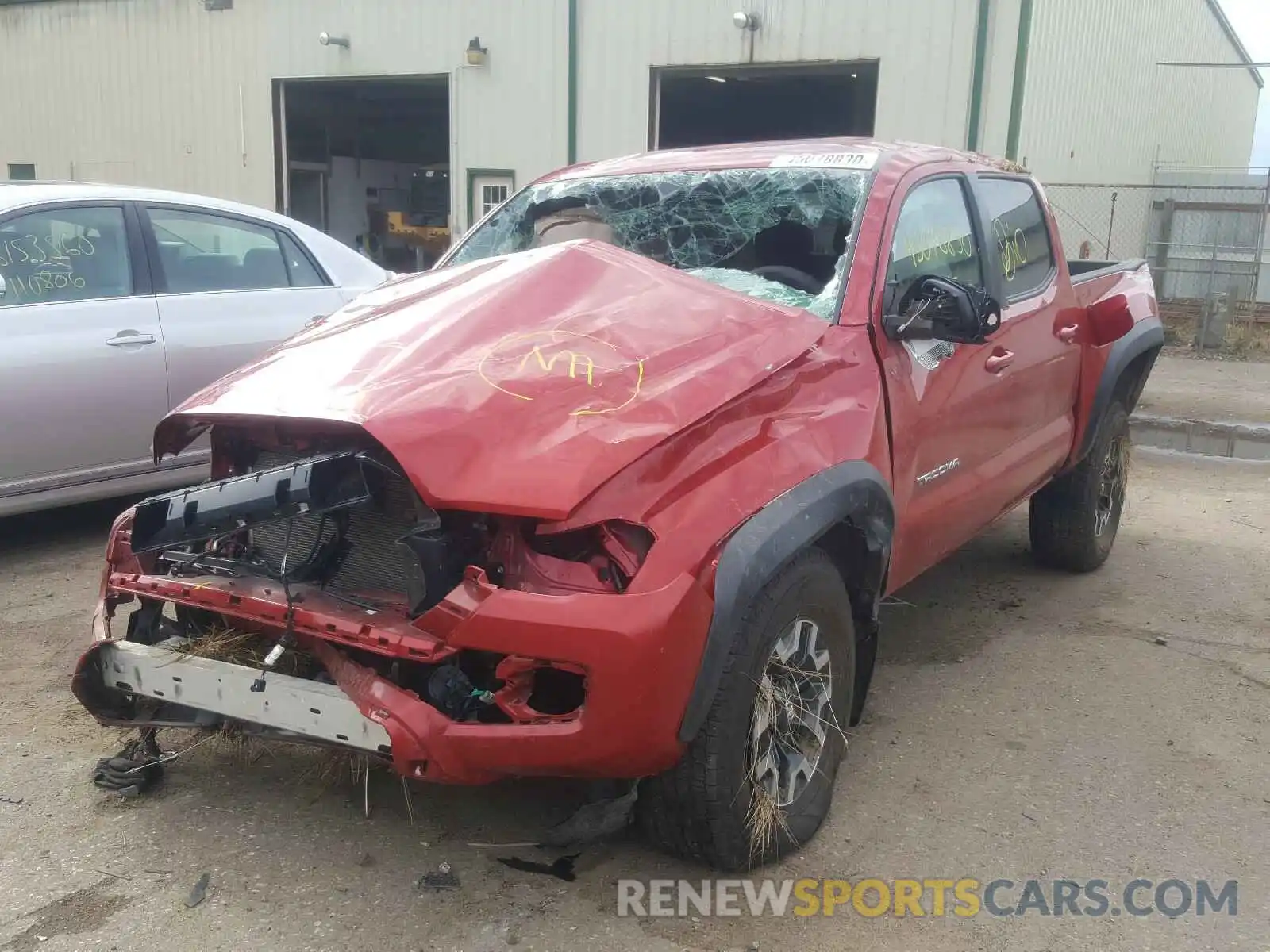 2 Photograph of a damaged car 5TFCZ5AN1KX166936 TOYOTA TACOMA 2019