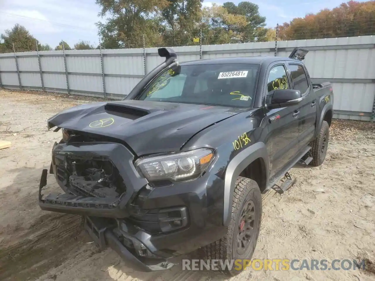 2 Photograph of a damaged car 5TFCZ5AN2KX177590 TOYOTA TACOMA 2019