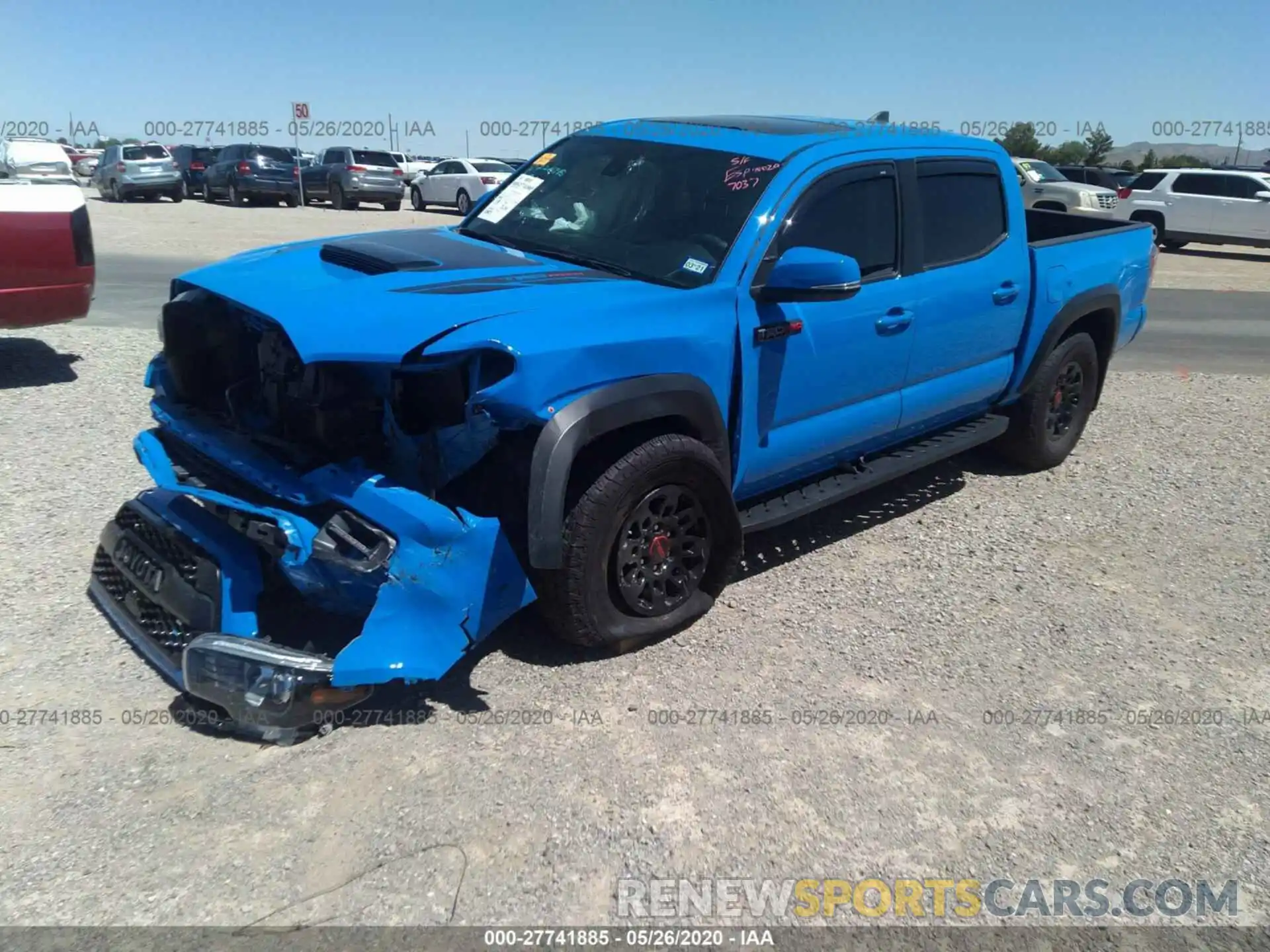 2 Photograph of a damaged car 5TFCZ5AN2KX186693 TOYOTA TACOMA 2019