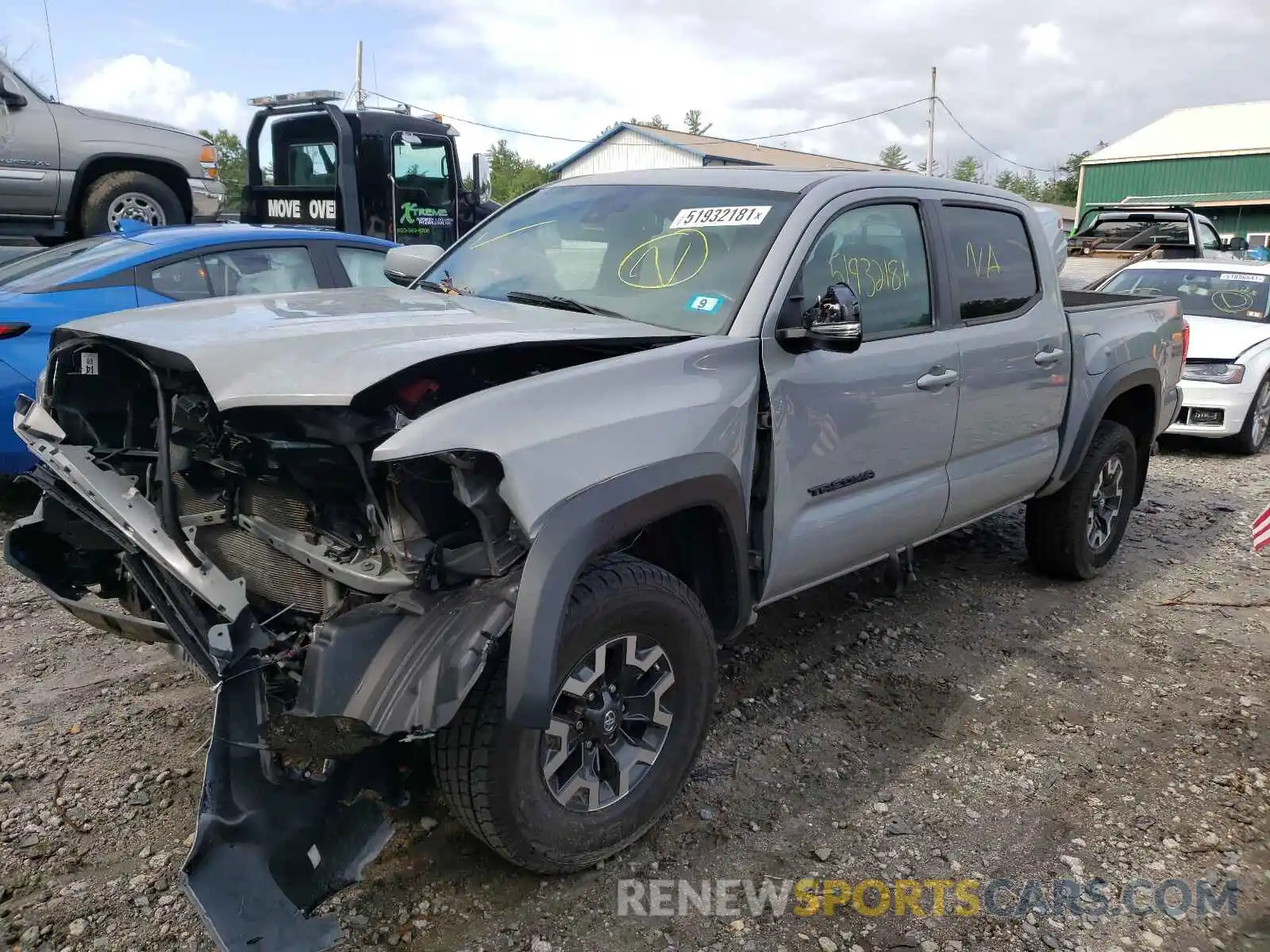 2 Photograph of a damaged car 5TFCZ5AN3KX165559 TOYOTA TACOMA 2019