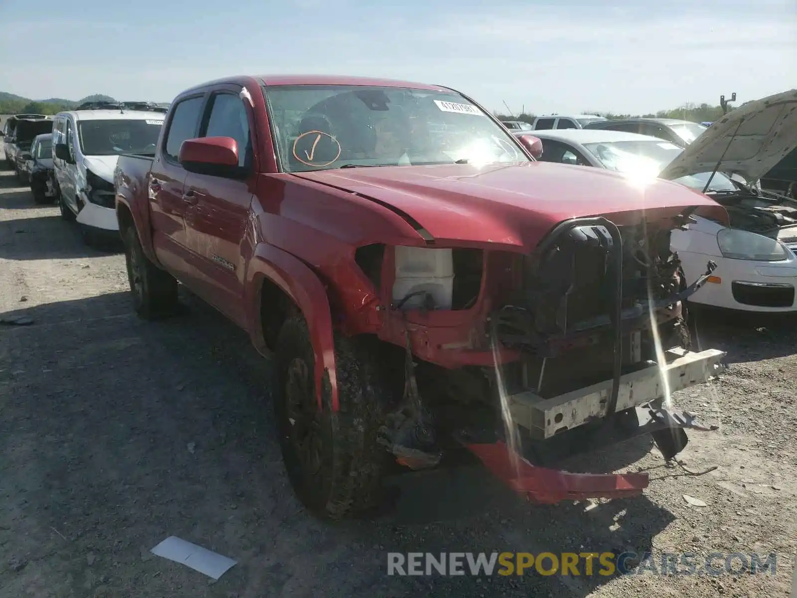 1 Photograph of a damaged car 5TFCZ5AN3KX177713 TOYOTA TACOMA 2019