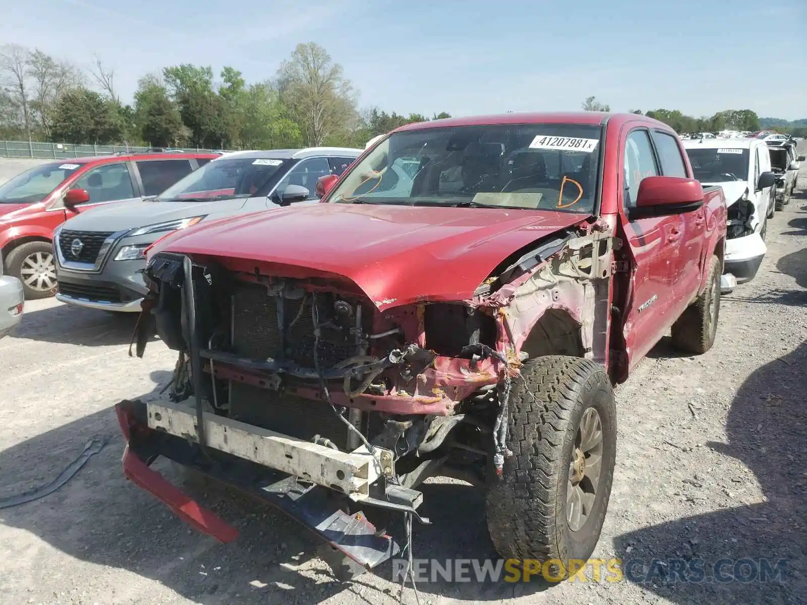 2 Photograph of a damaged car 5TFCZ5AN3KX177713 TOYOTA TACOMA 2019