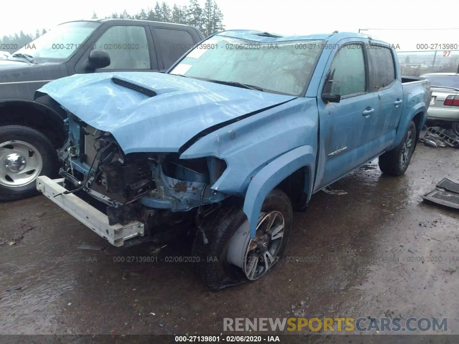 2 Photograph of a damaged car 5TFCZ5AN3KX192616 TOYOTA TACOMA 2019