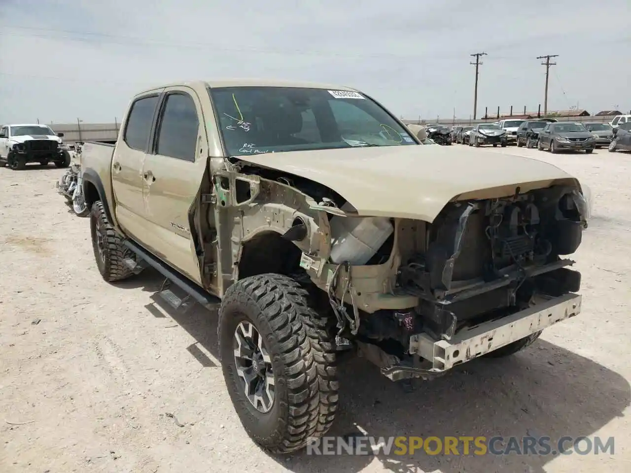 1 Photograph of a damaged car 5TFCZ5AN4KX166140 TOYOTA TACOMA 2019