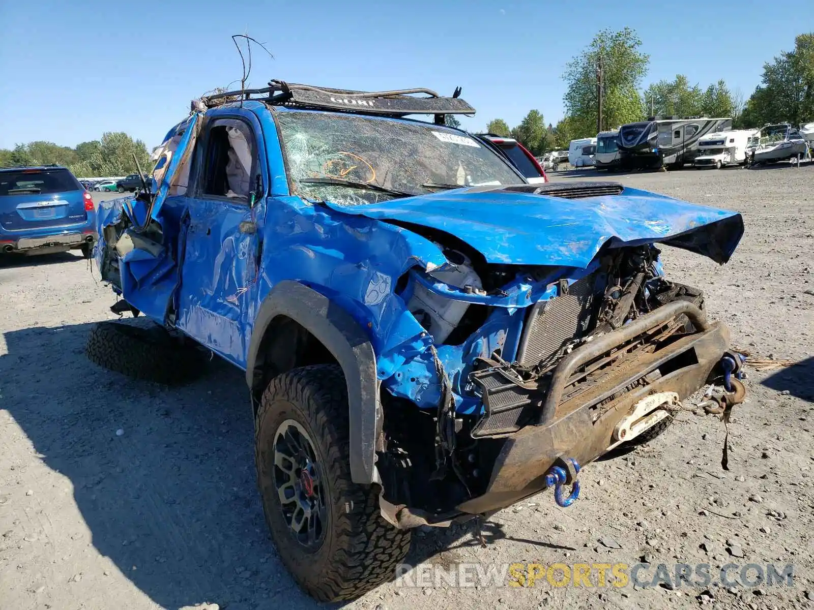 1 Photograph of a damaged car 5TFCZ5AN4KX166459 TOYOTA TACOMA 2019