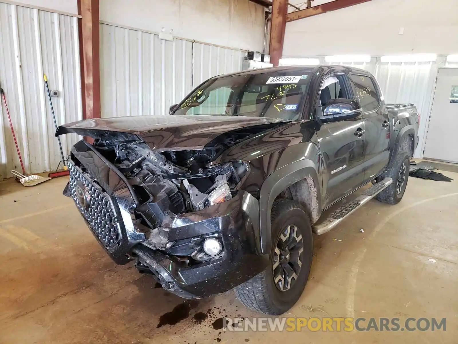 2 Photograph of a damaged car 5TFCZ5AN4KX184993 TOYOTA TACOMA 2019