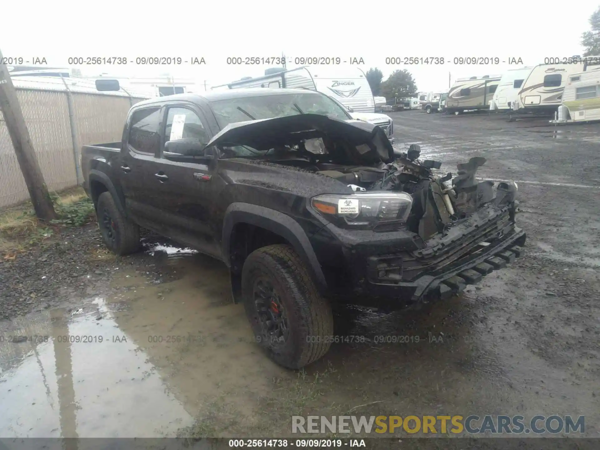 1 Photograph of a damaged car 5TFCZ5AN5KX174327 TOYOTA TACOMA 2019