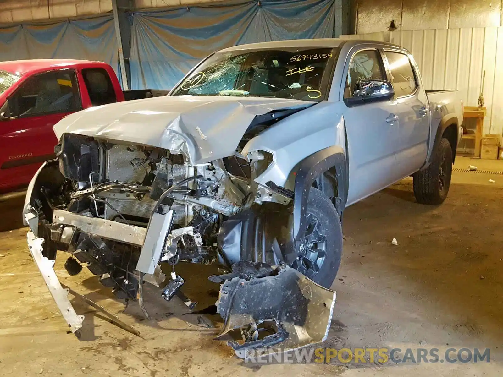 2 Photograph of a damaged car 5TFCZ5AN5KX191841 TOYOTA TACOMA 2019