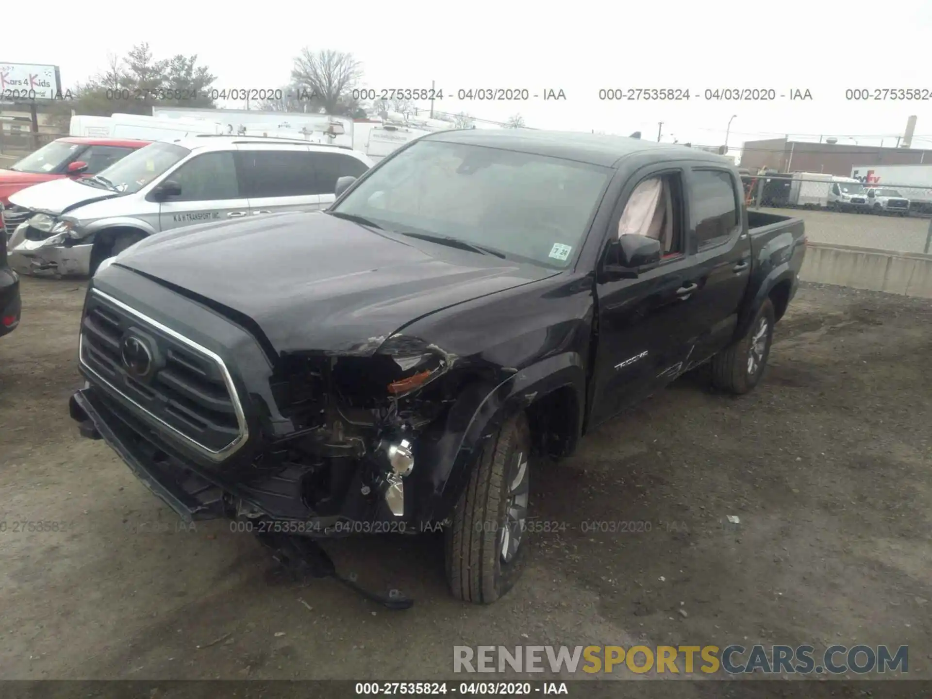 2 Photograph of a damaged car 5TFCZ5AN7KX205092 TOYOTA TACOMA 2019