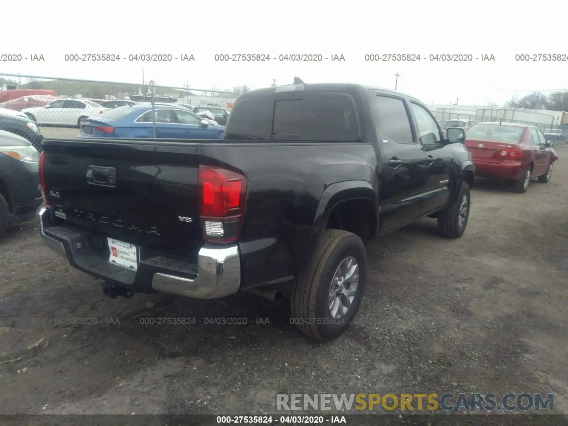 4 Фотография поврежденного автомобиля 5TFCZ5AN7KX205092 TOYOTA TACOMA 2019