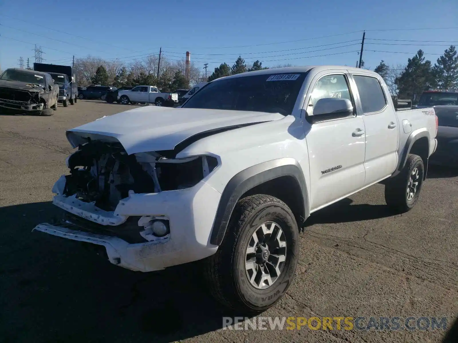 2 Photograph of a damaged car 5TFCZ5AN7KX207621 TOYOTA TACOMA 2019