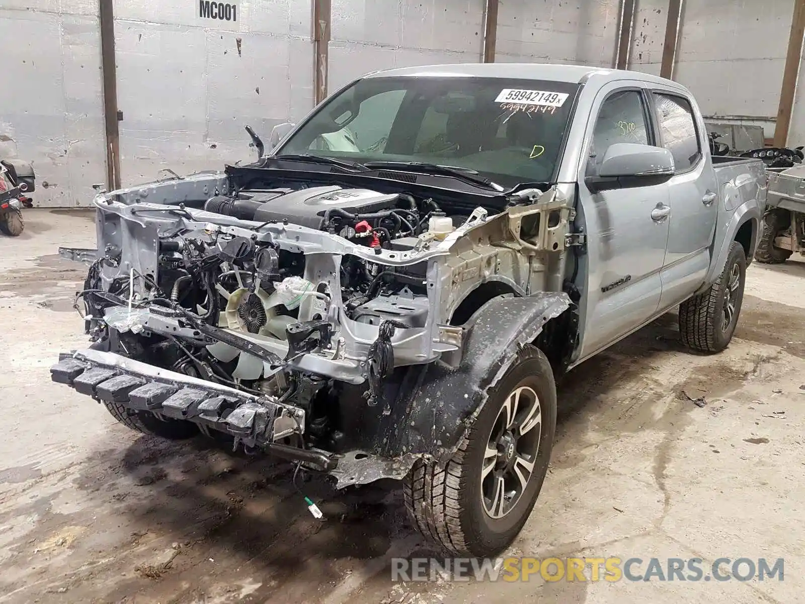 2 Photograph of a damaged car 5TFCZ5AN7KX211152 TOYOTA TACOMA 2019