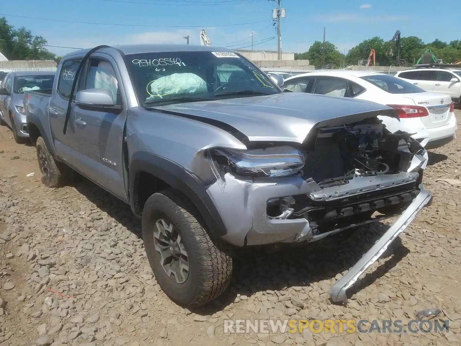 1 Photograph of a damaged car 5TFCZ5AN8KX190442 TOYOTA TACOMA 2019