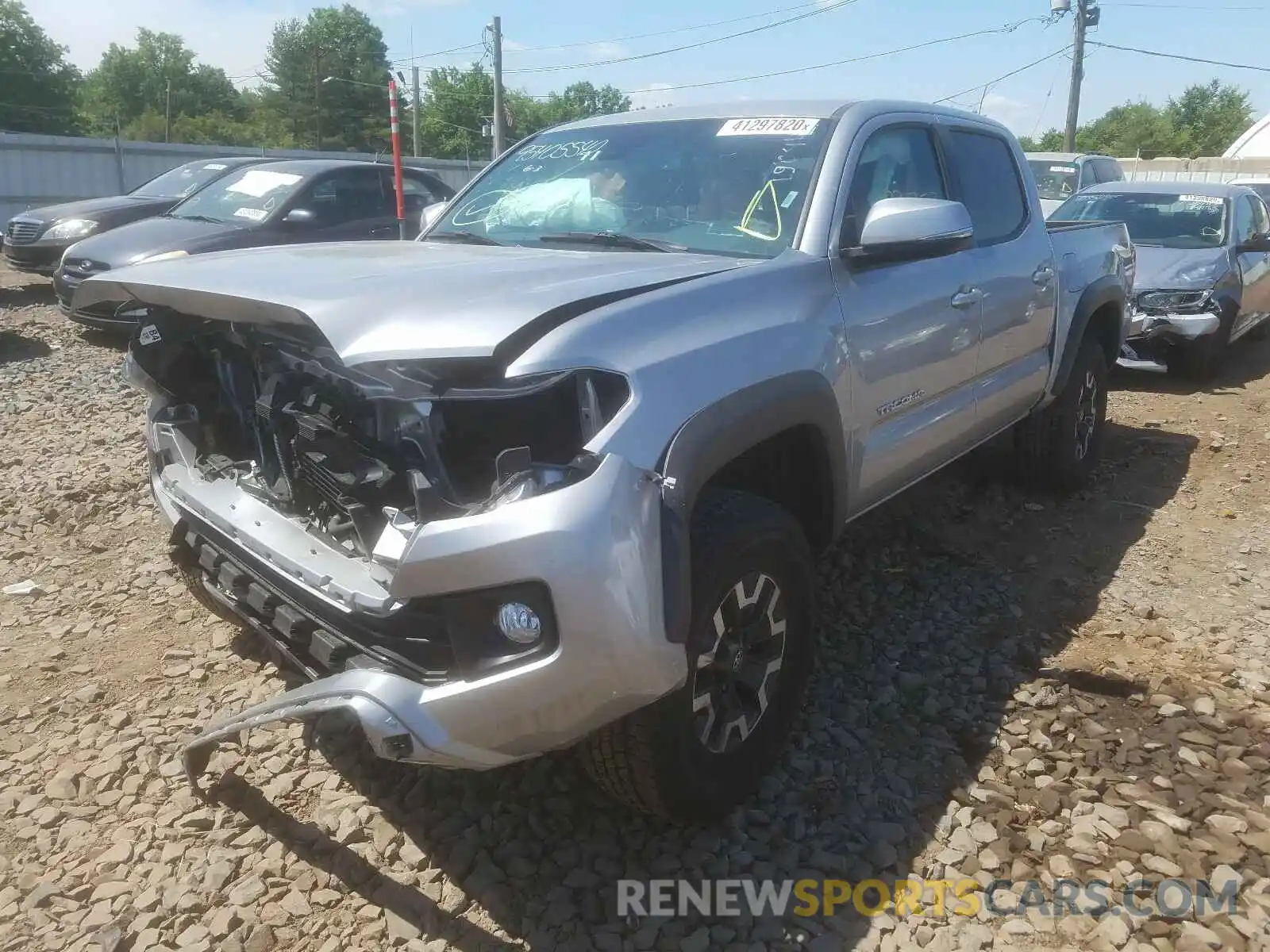 2 Photograph of a damaged car 5TFCZ5AN8KX190442 TOYOTA TACOMA 2019