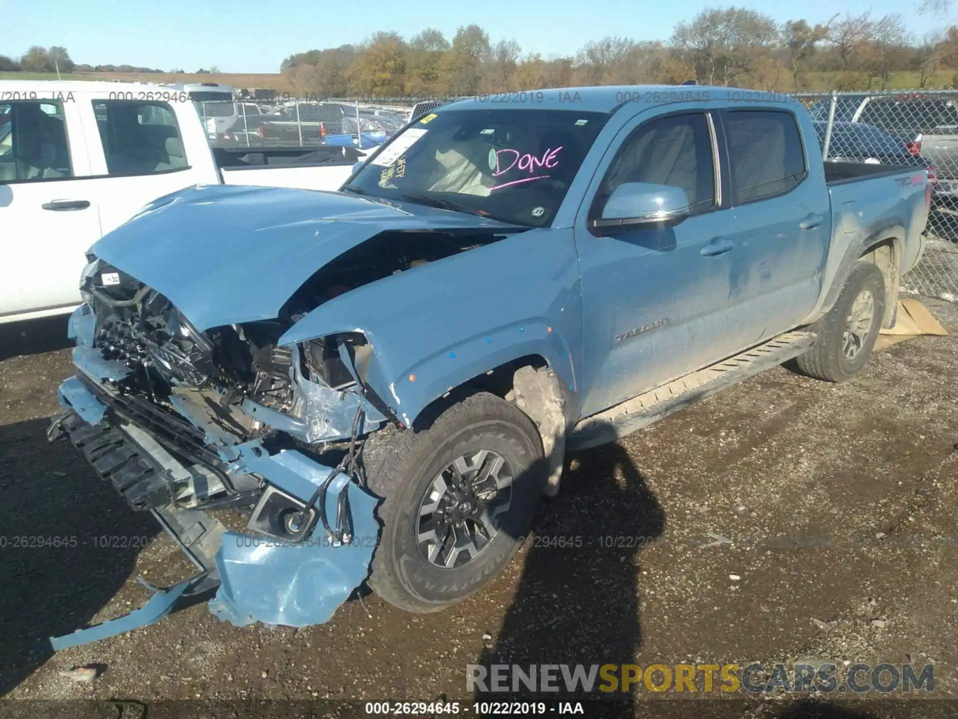 2 Photograph of a damaged car 5TFCZ5AN8KX192238 TOYOTA TACOMA 2019