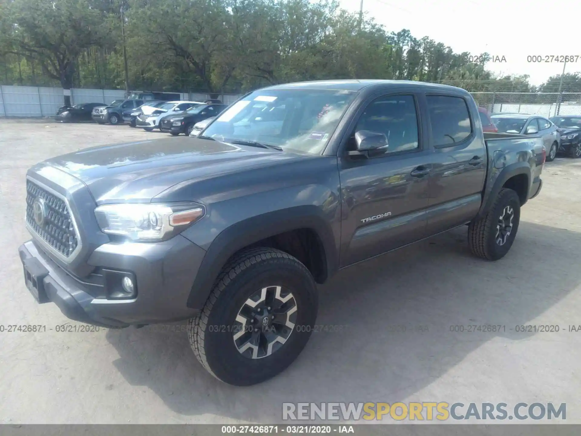 2 Photograph of a damaged car 5TFCZ5AN9KX197044 TOYOTA TACOMA 2019