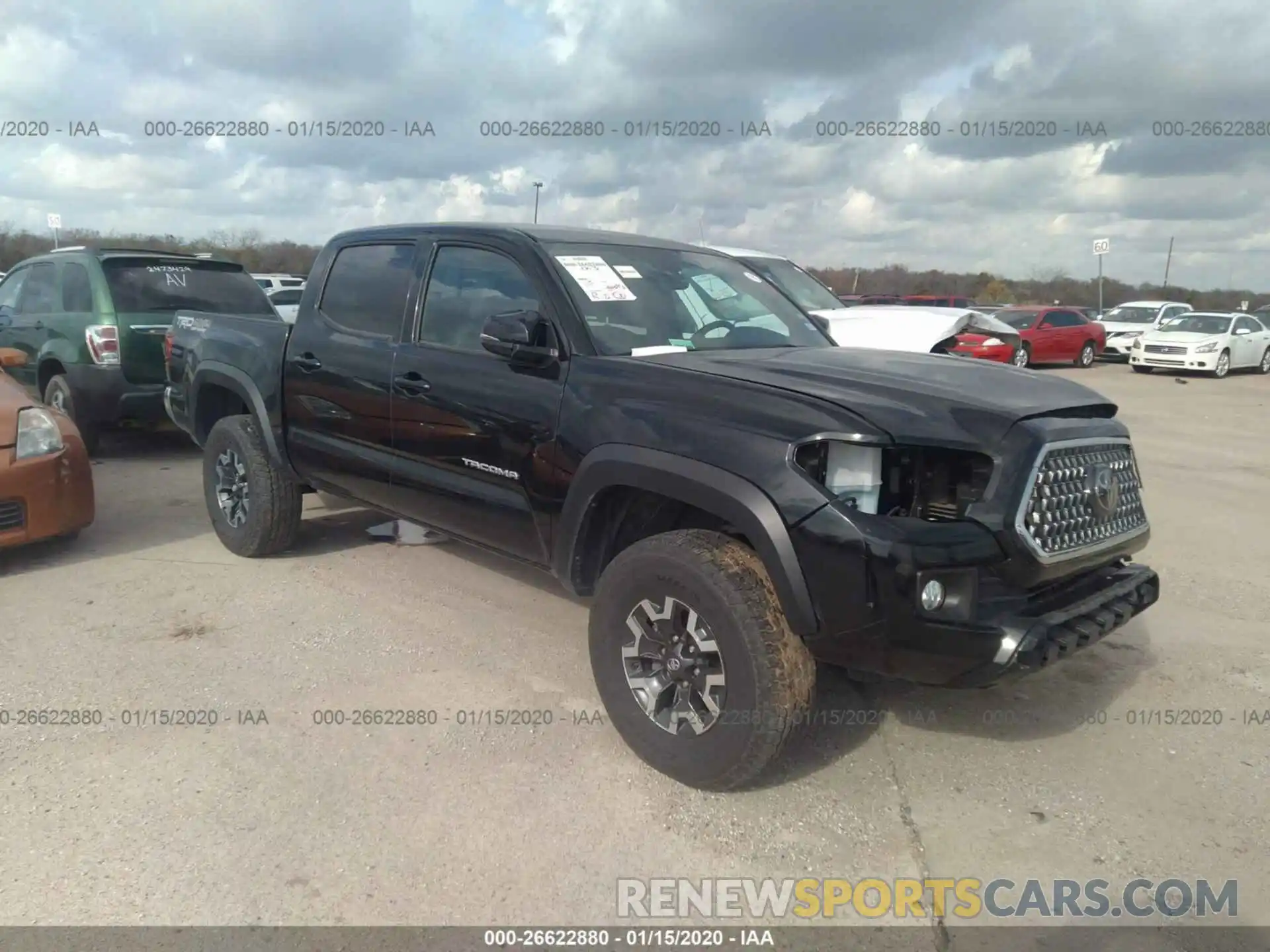 1 Photograph of a damaged car 5TFCZ5ANXKX191656 TOYOTA TACOMA 2019