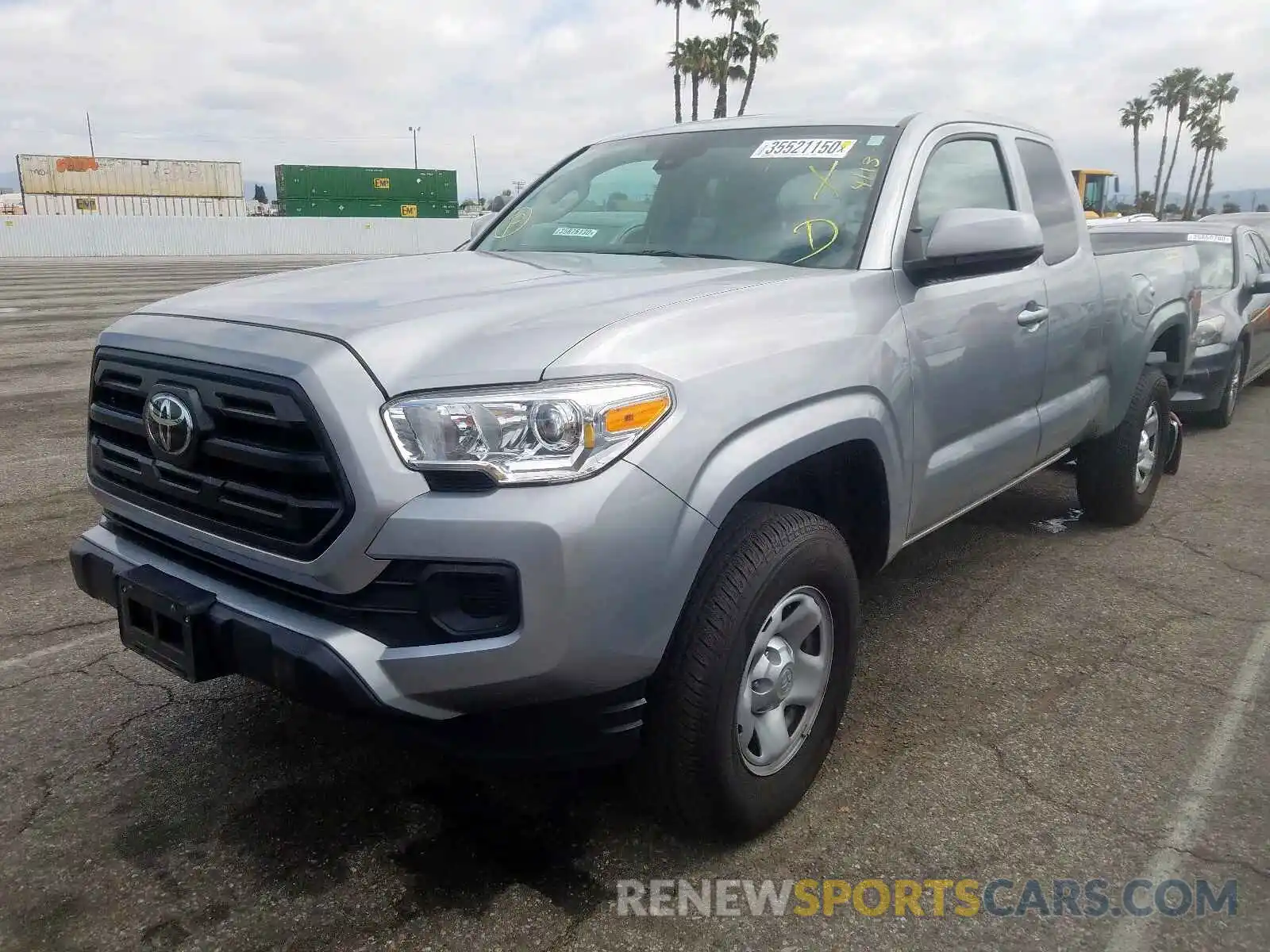 2 Photograph of a damaged car 5TFRX5GN0KX136169 TOYOTA TACOMA 2019