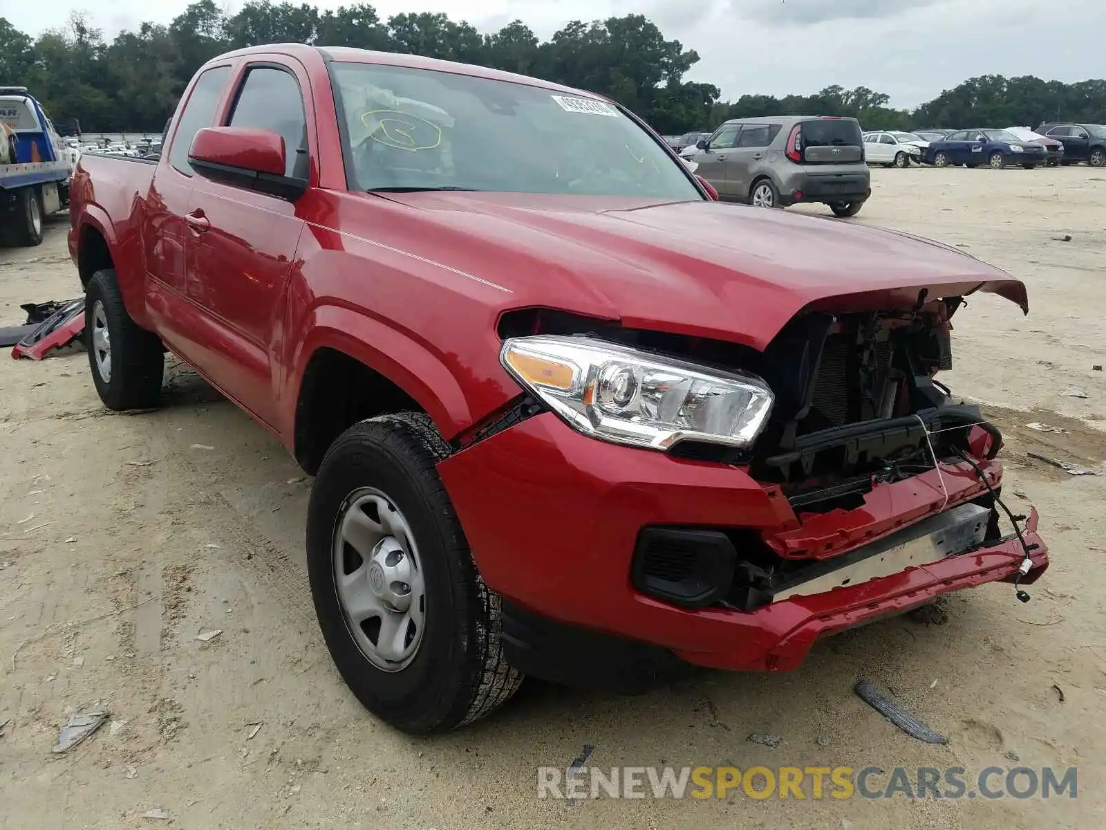 1 Photograph of a damaged car 5TFRX5GN0KX140285 TOYOTA TACOMA 2019